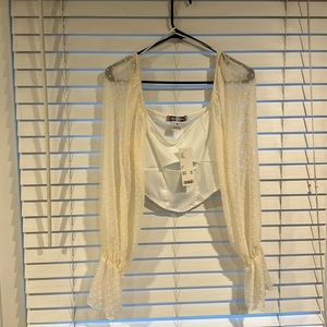 White Corset Cut Out Top